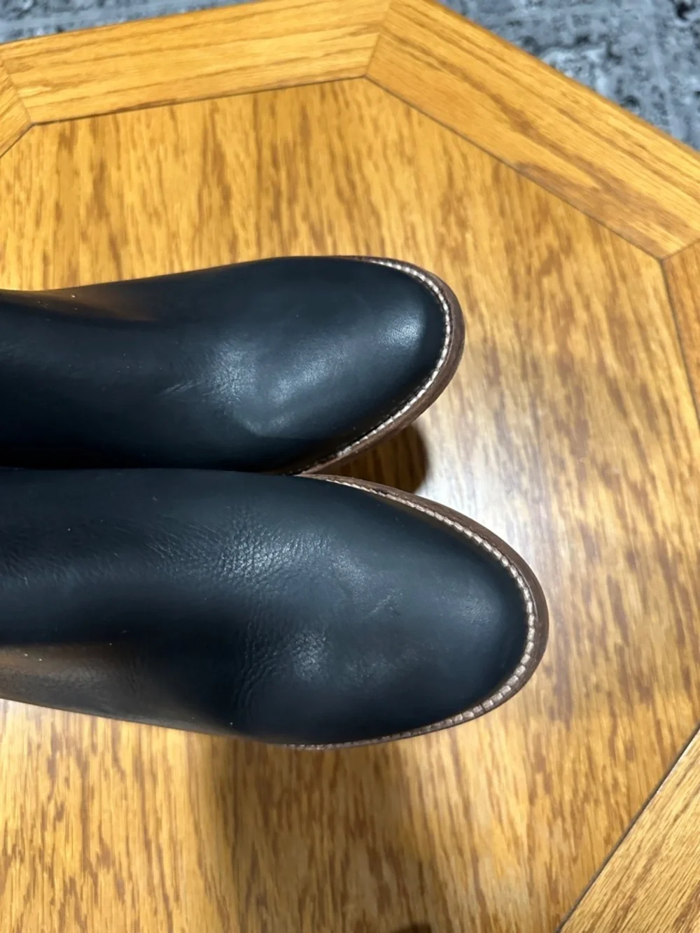 *MADEWELL* Black x Tan Leather Block Heel Ankle Billie Boots Size 8